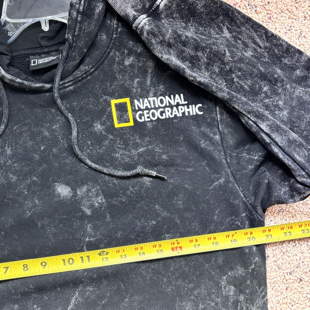 National Geographic Black and Gray Tie-Dye Hoodie Adult Unisex M New Mexico logo - Picture 9 of 10
